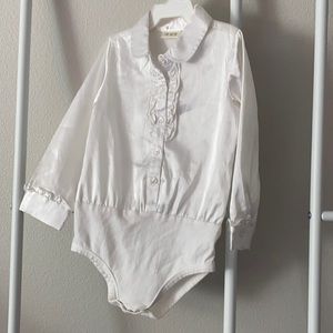 White formal body suit the Children’s  Place 3t
